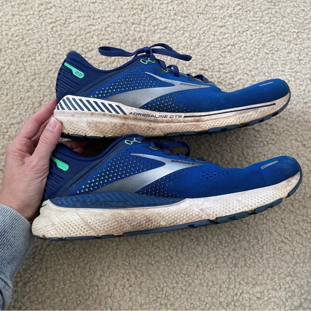 Brooks Men's Adrenaline GTS 22 Blue Running Shoes Size 10.5 - Picture 5 of 10